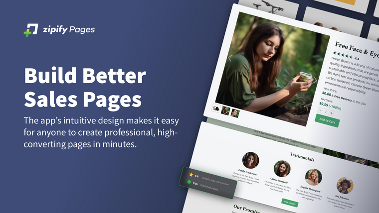 Zipify Landing Page Builder Screenshot