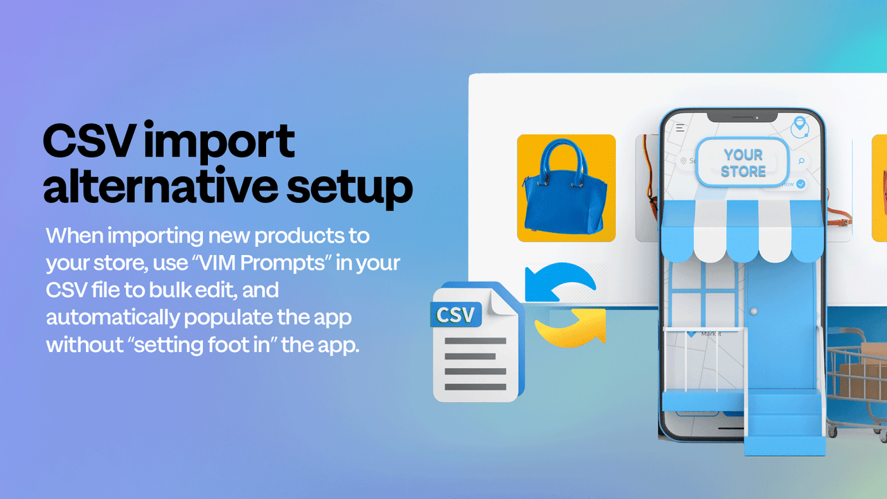 Configuration de l'importation CSV VIM