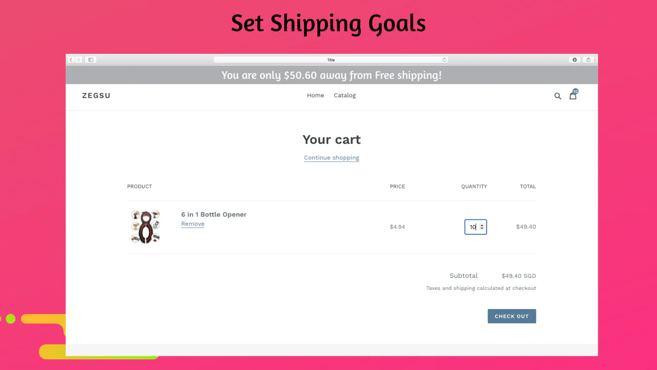 Free Shipping Bar (Dynamic) Shopify App - Your guide to Shopify