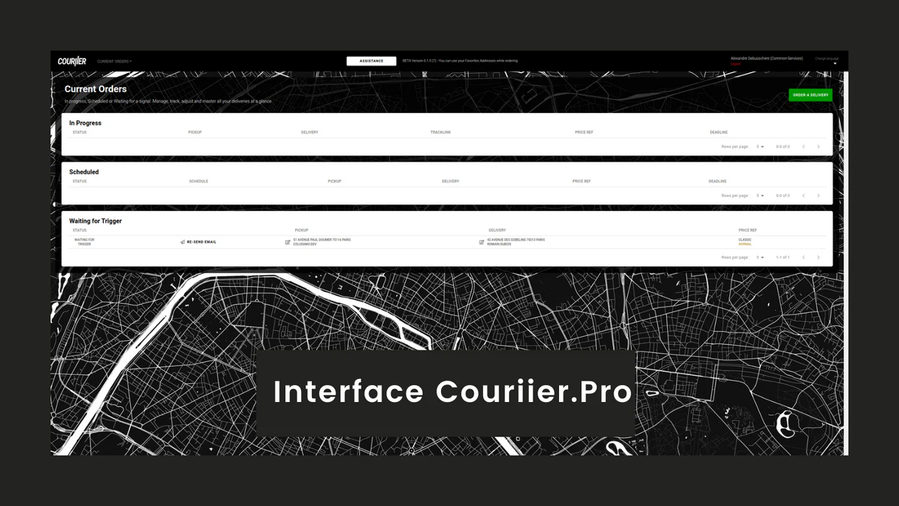 Interface Couriier.Pro