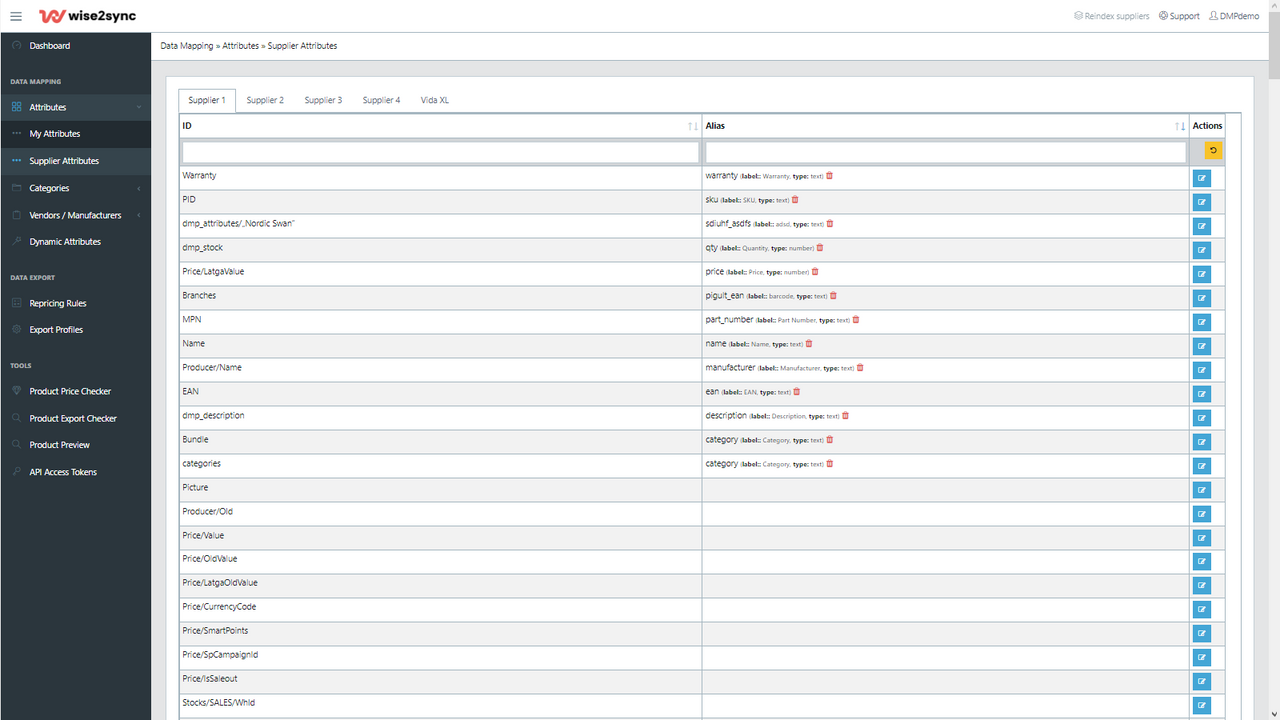 Supplier Attributes