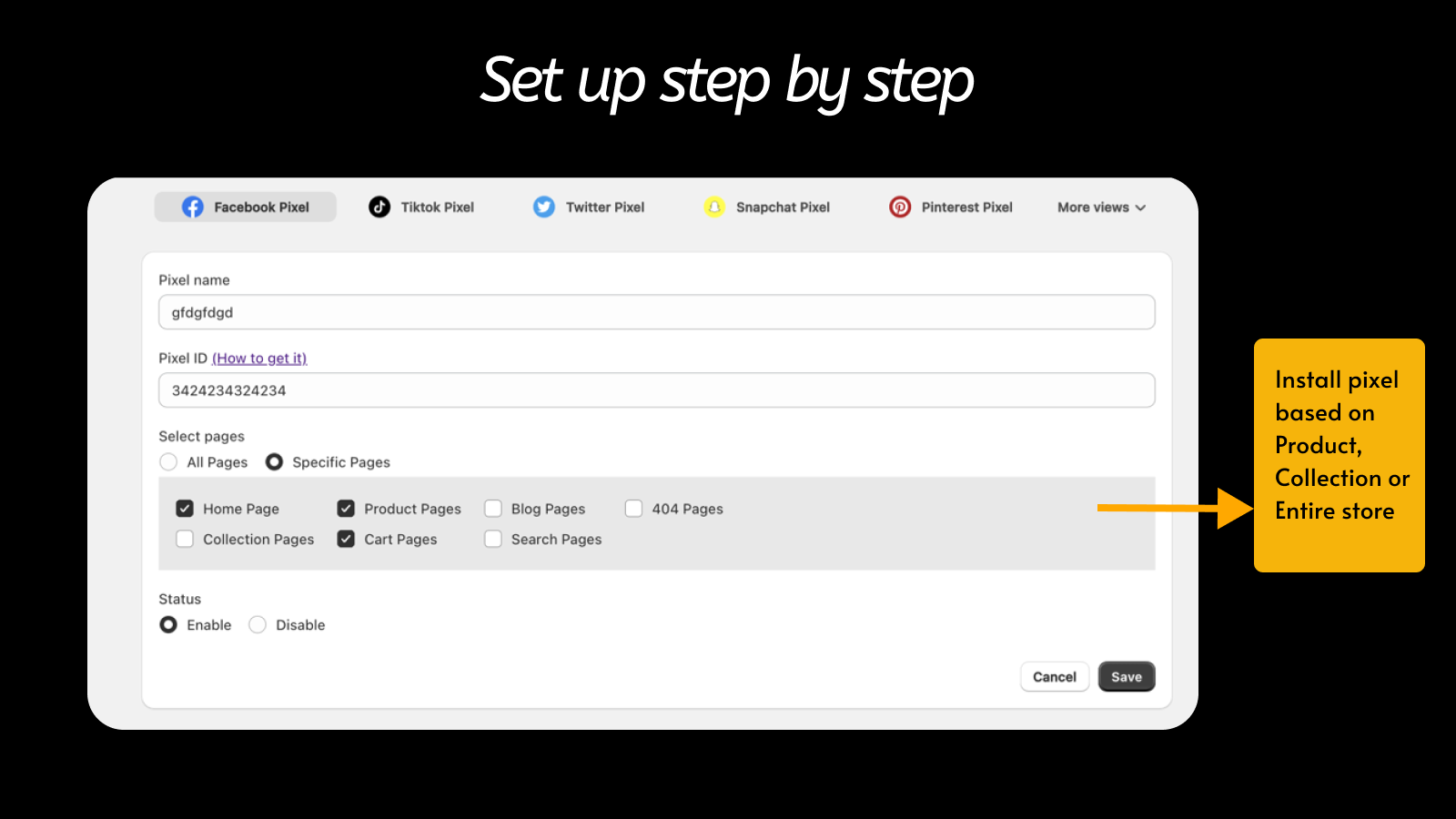 Track all events in sample step