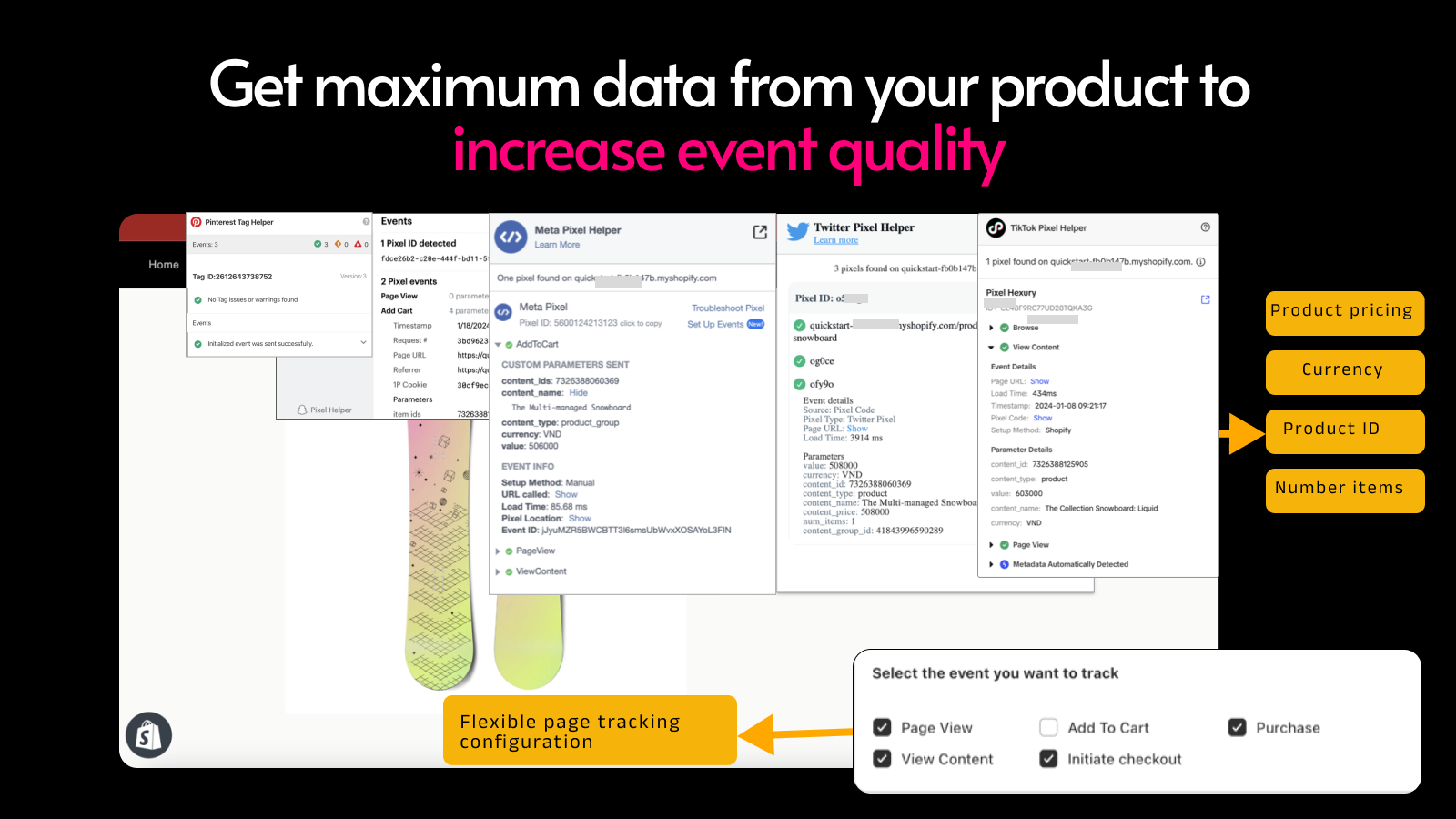 Obtén el máximo de datos de tu produ