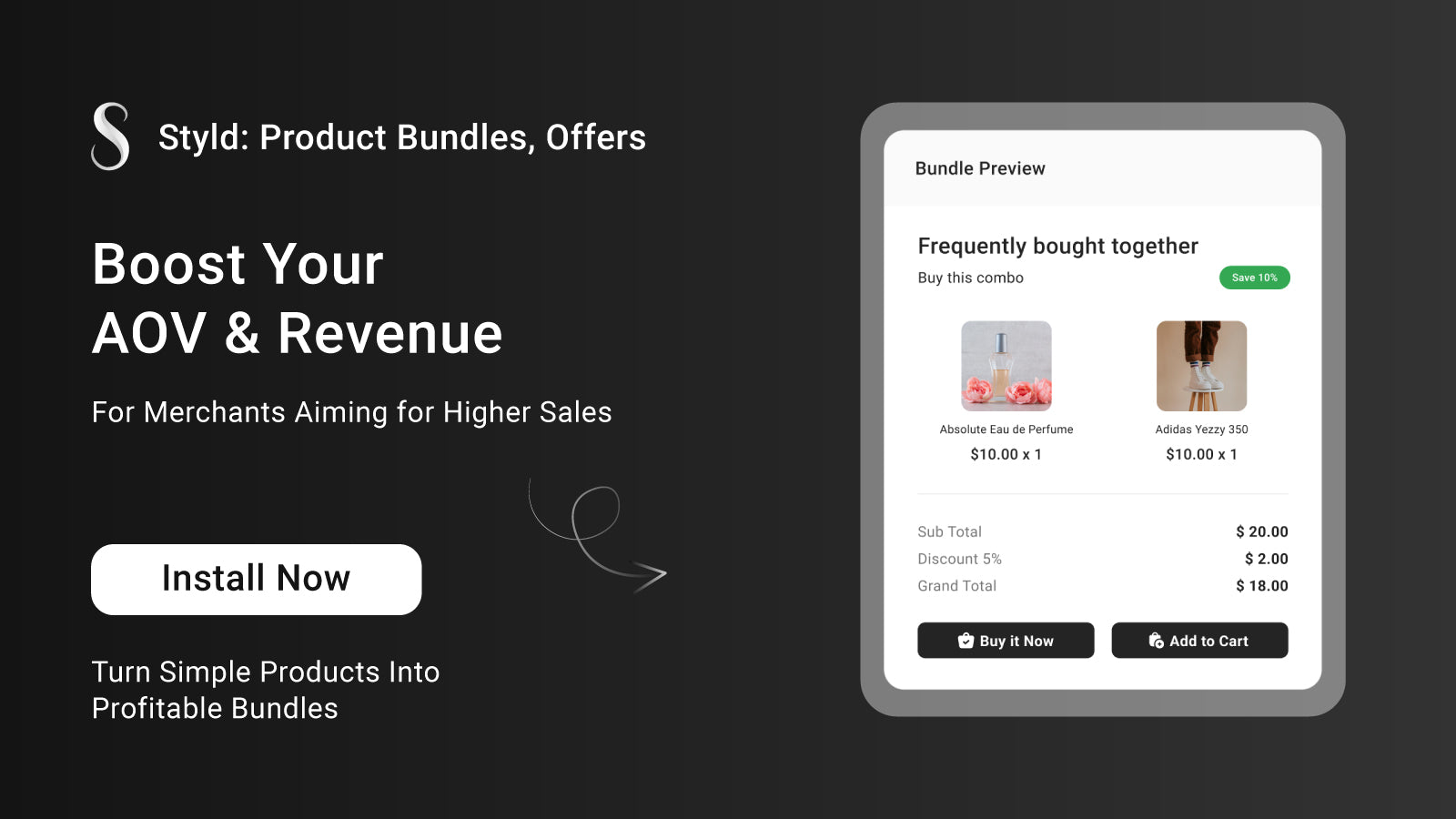 Styld: Product Bundles, Offers Screenshot