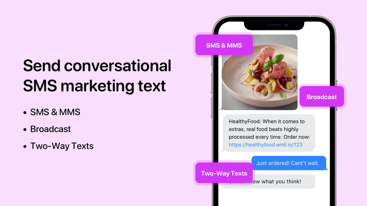 Envie campanhas de marketing por SMS. SMS bidirecional.