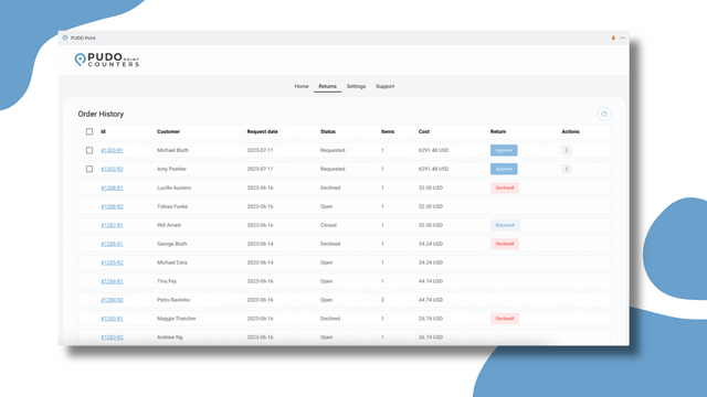 PUDO - Returns Processing