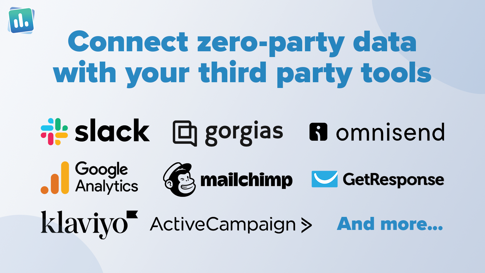 Use our integrations to send data directly to 3rd parties