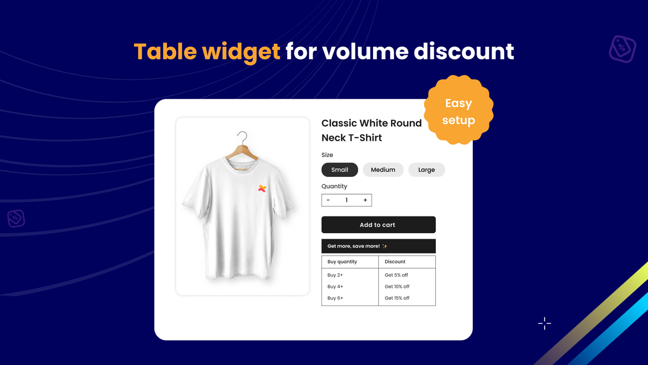 Volume discount displayed on Shopify product page