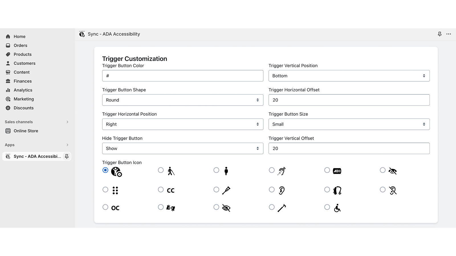 Sync ‑ ADA WCAG Accessibility Screenshot