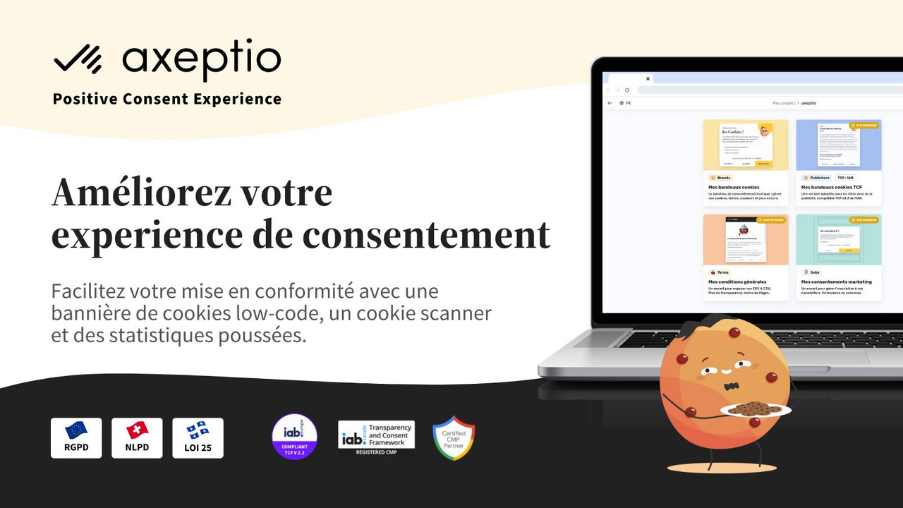 Consent GDPR experience axeptio banner and notification cookies