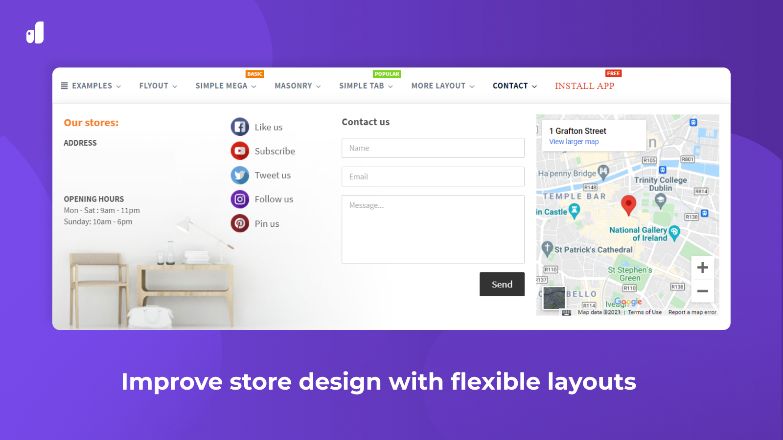 Mejora el diseño de la tienda con diseños flexibles