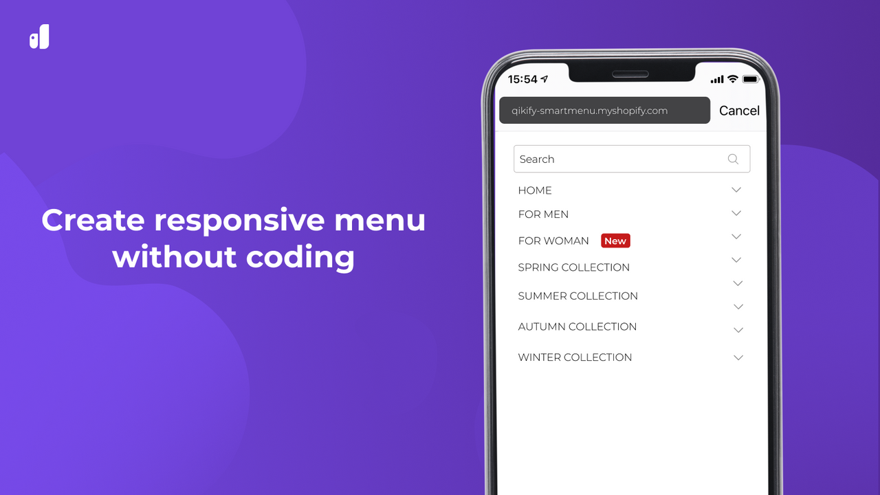 Create responsive menu without coding