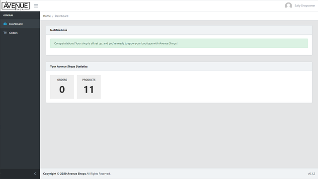 Avenue Shops Boutique Owner Portal
