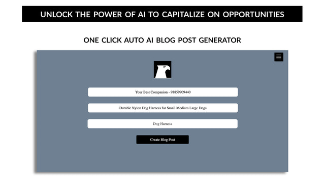 Et klik auto ai blogindlæg generator