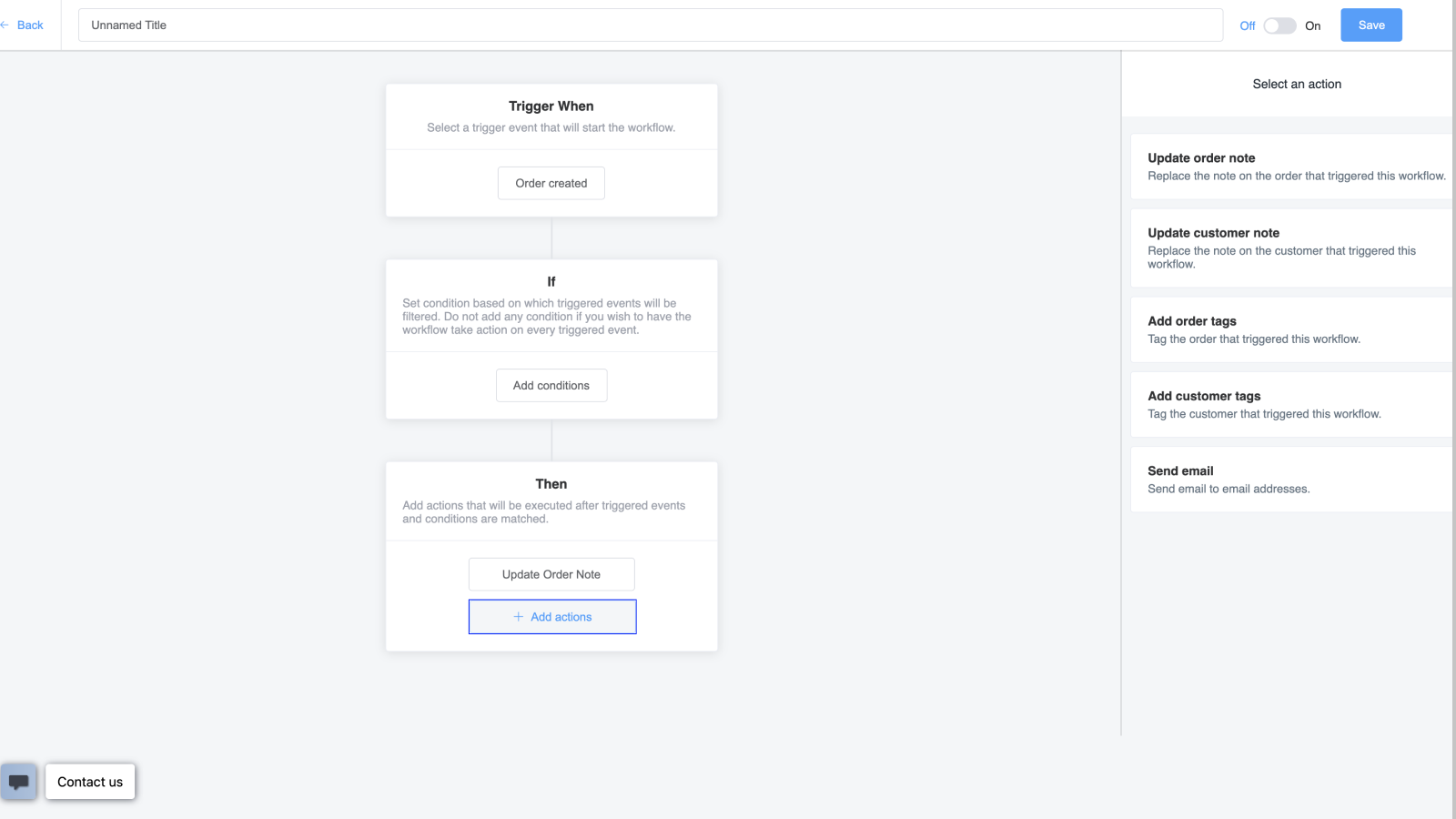 Configuration du workflow