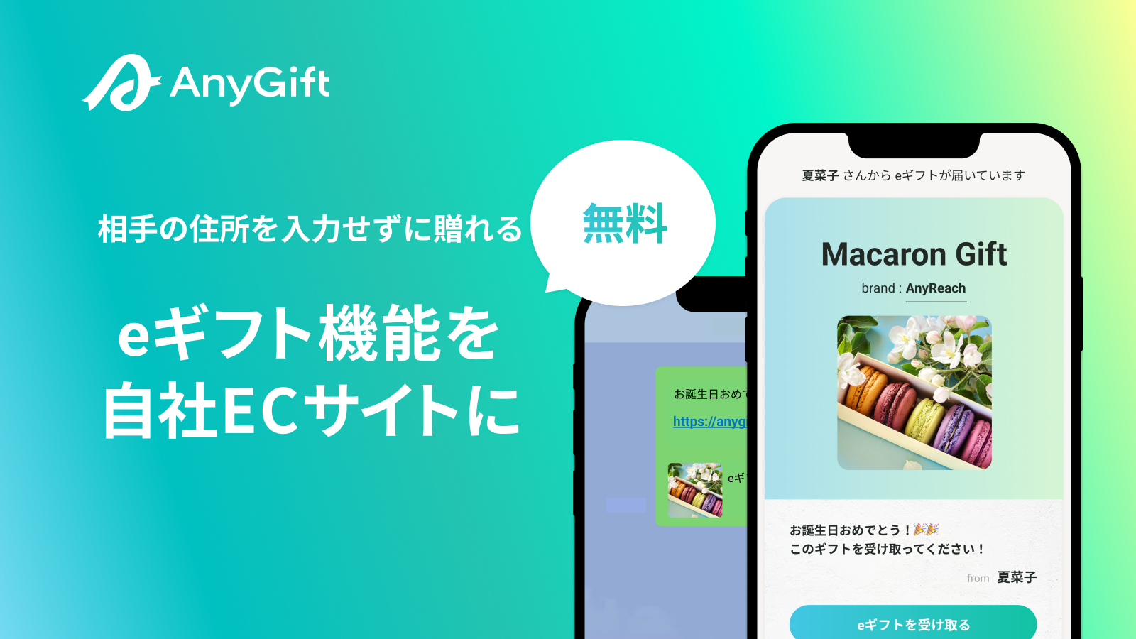 Anygift 相手の住所を知らなくても贈れるeギフト機能 Shopify アプリストア