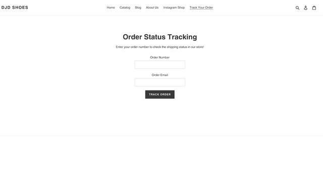 Custom Track Order Page