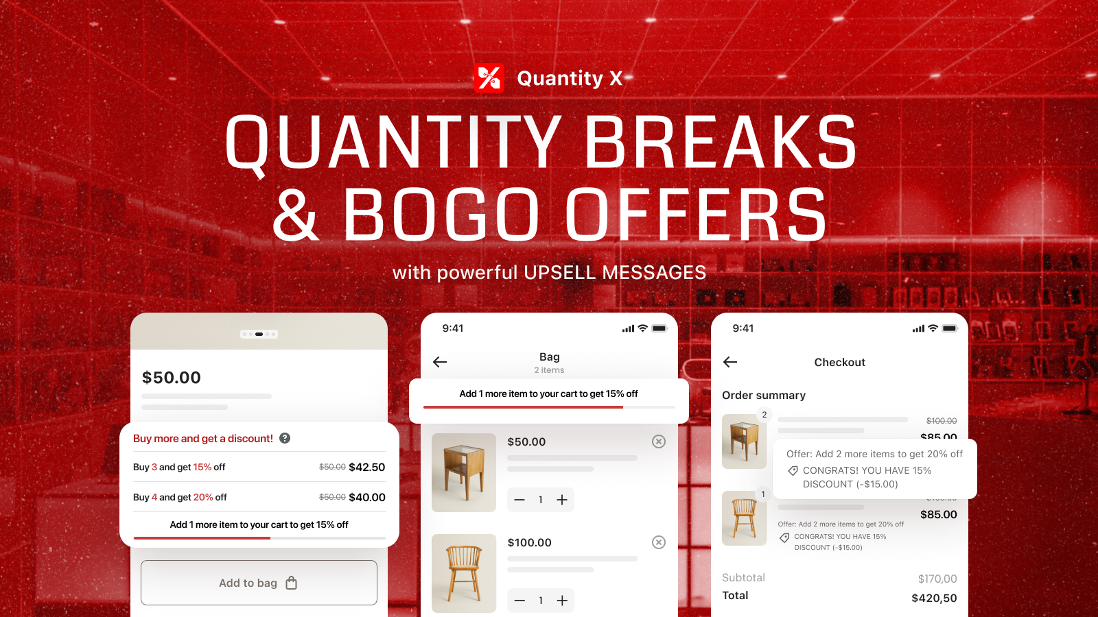 quantity x quantity breaks app