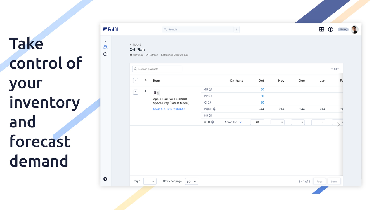 Take control of your inventory and forecast demand