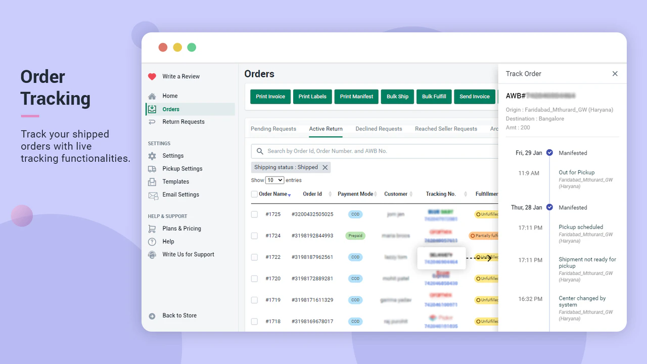 realtime ordertracking voor alle logistiek