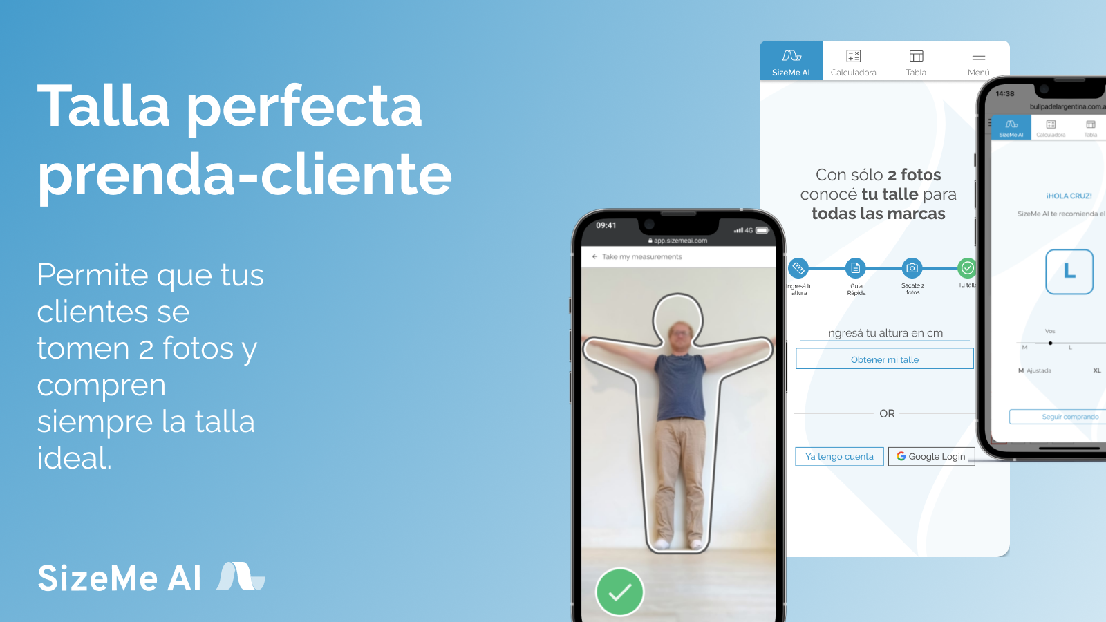 Con 2 fotos + IA, los clientes pueden conocer su talla ideal