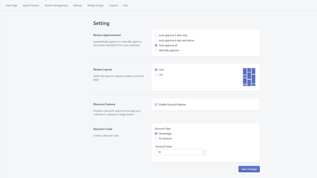 configuración