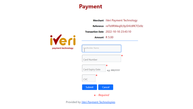 Payment Page