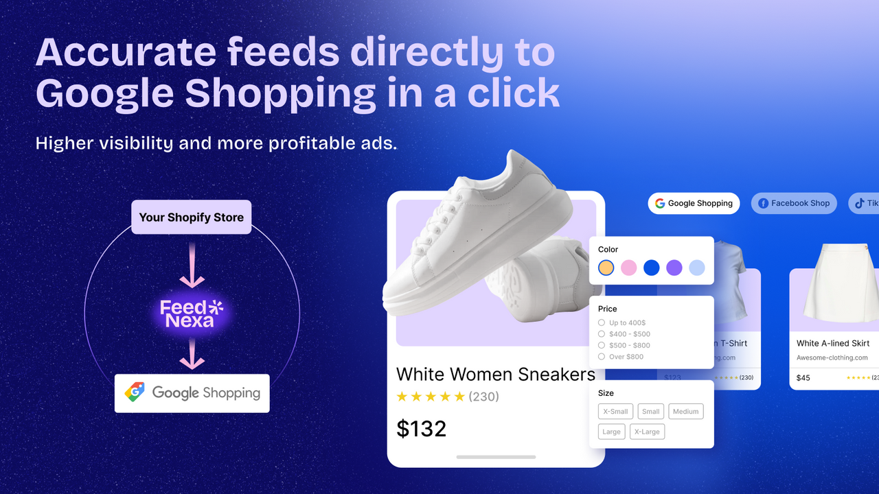 FeedNexa Google Shopping Feed Screenshot