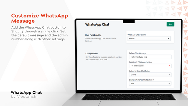 Personnaliser le Message WhatsApp