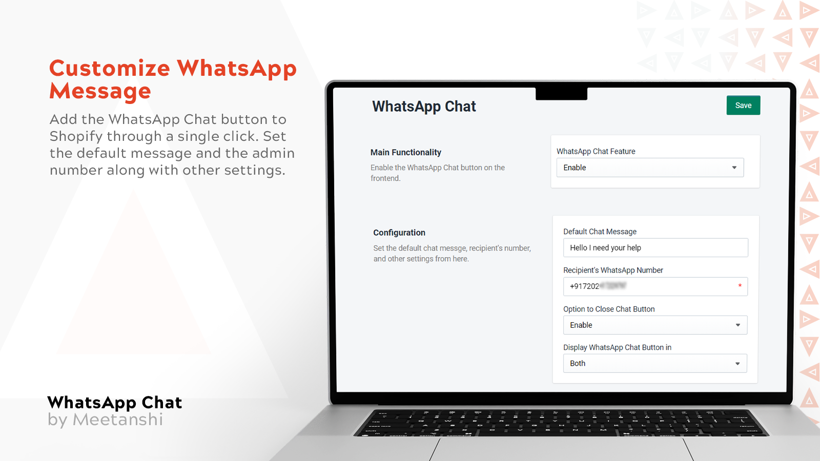 Personnaliser le Message WhatsApp