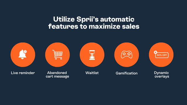 Utiliza las funciones automáticas de Sprii para maximizar las ventas