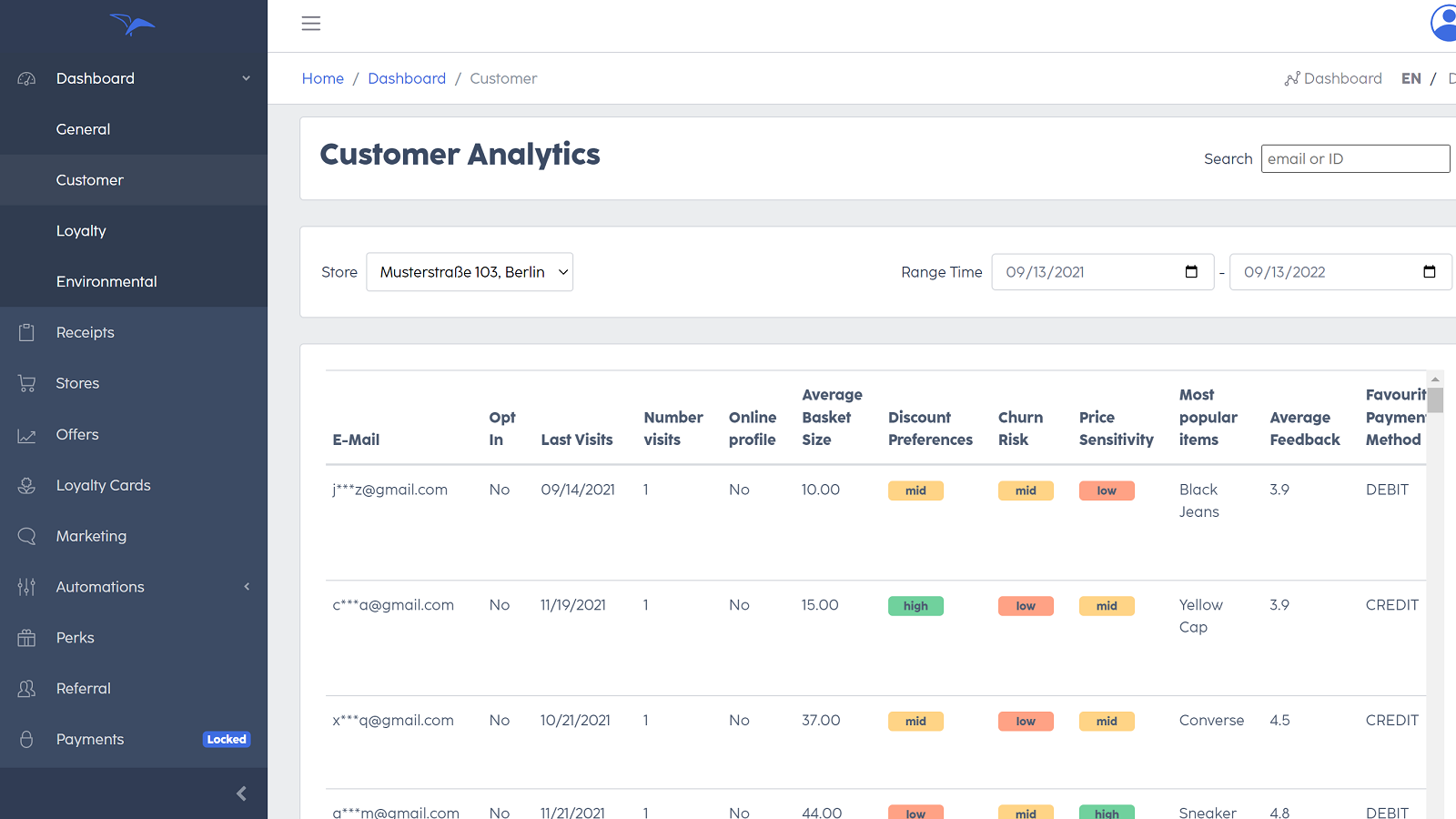 refive: Customer Engagement Screenshot