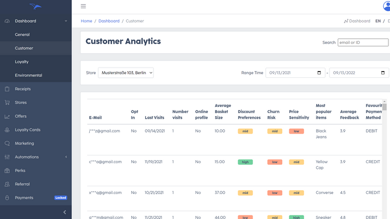 refive: Customer Engagement Screenshot