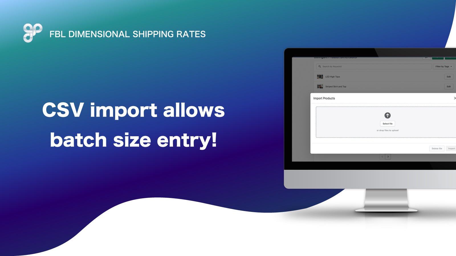 FBL DIMENSIONAL SHIPPING RATES Screenshot