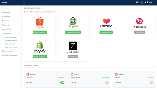 Connectez plusieurs comptes Shopify