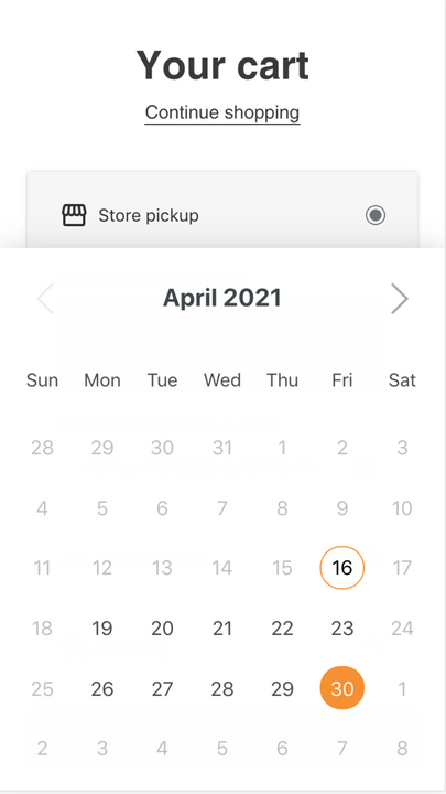 Planificateur de date mobile