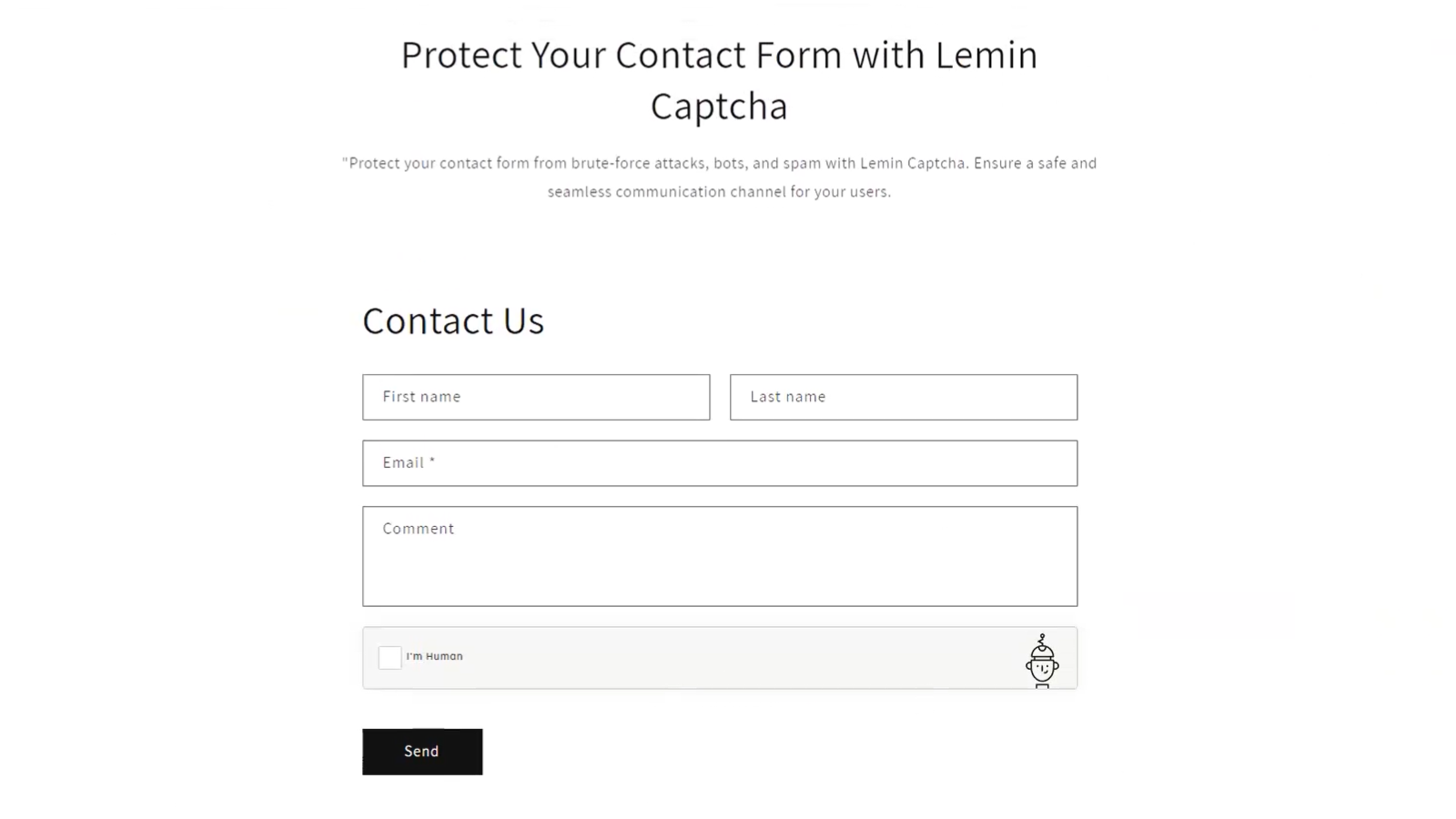 Formulario de contacto de Lemin