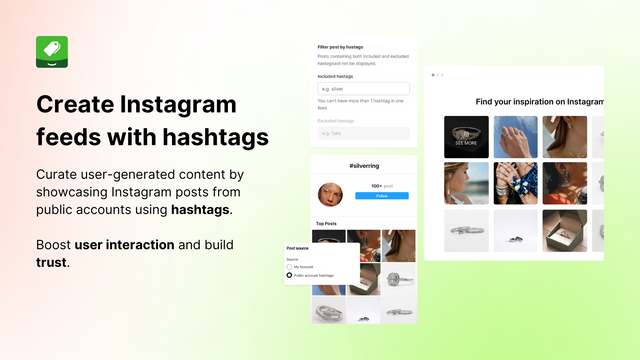 vibe instagram feed helps create instagram feed with hashtags