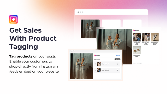 vibe instagram feed helpt bij het behalen van verkoop met product tagging