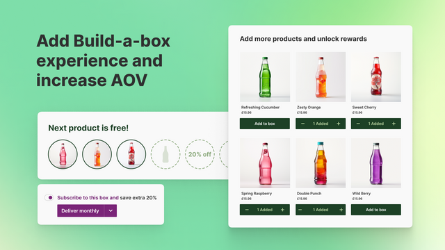Boost AOV with build a box. Let customers create their bundles