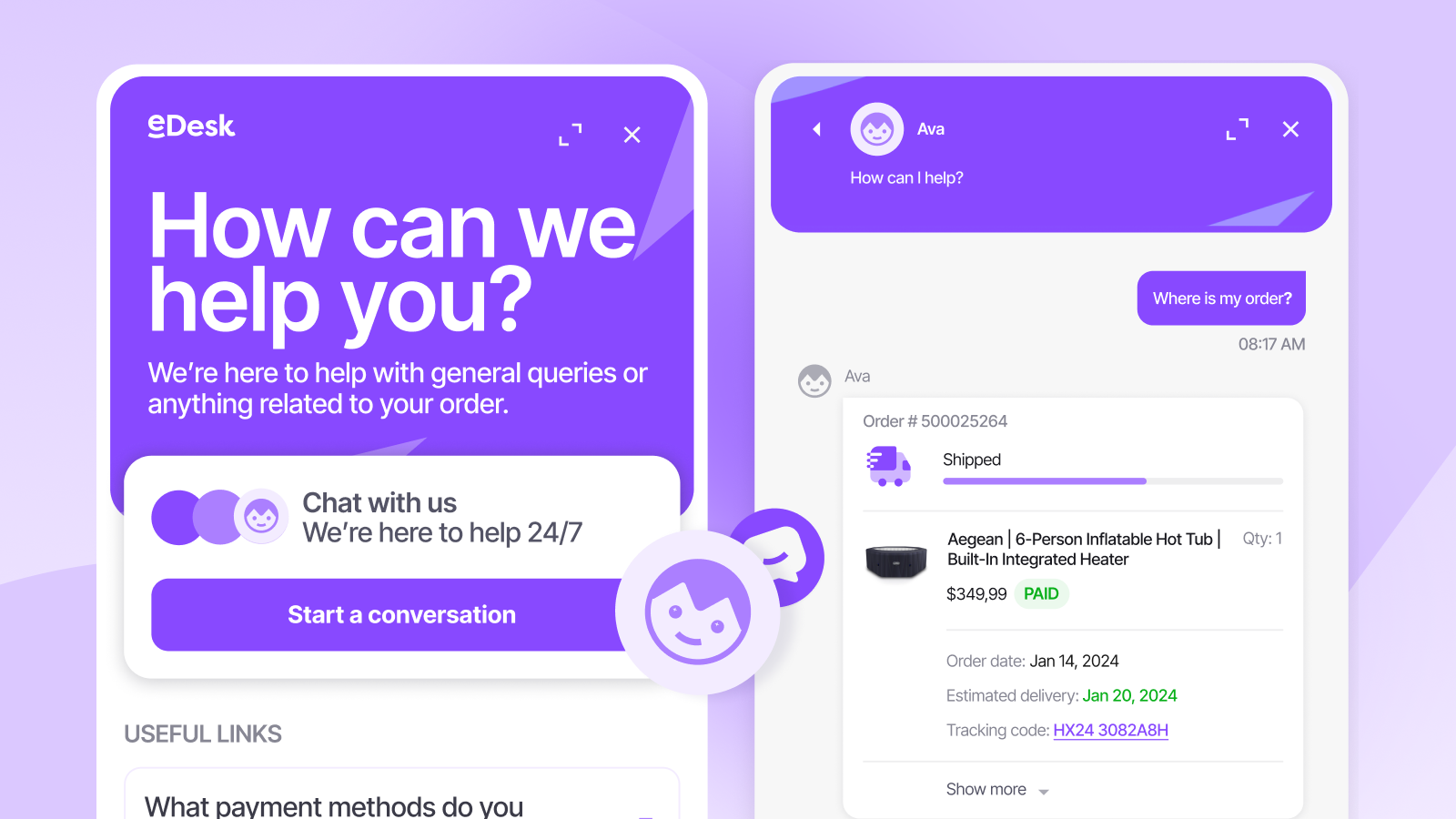 AI Chatbot, Live Chat - øg salg og forbedret service 24/7