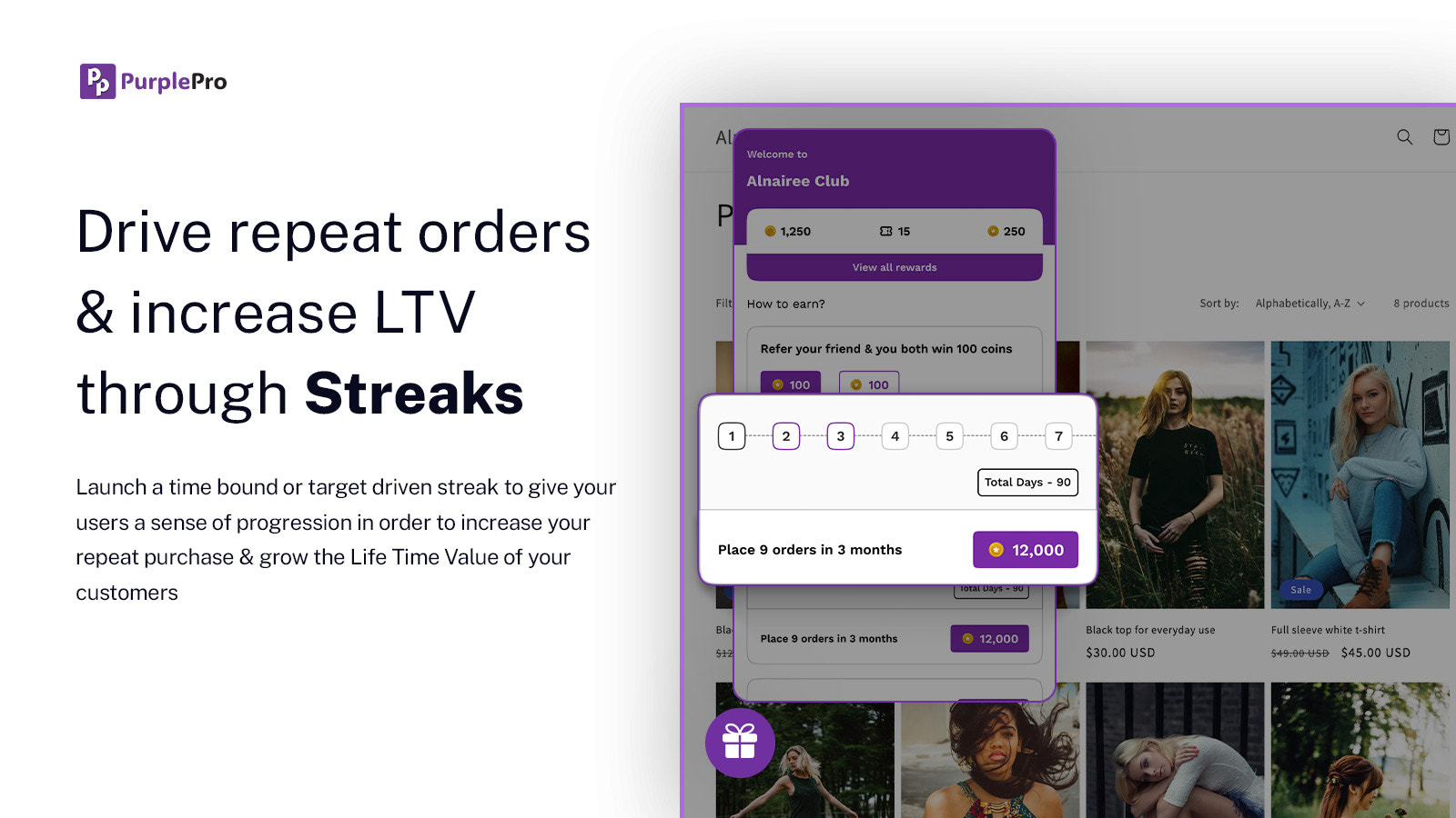 Drive repeat orders via purchase streaks 