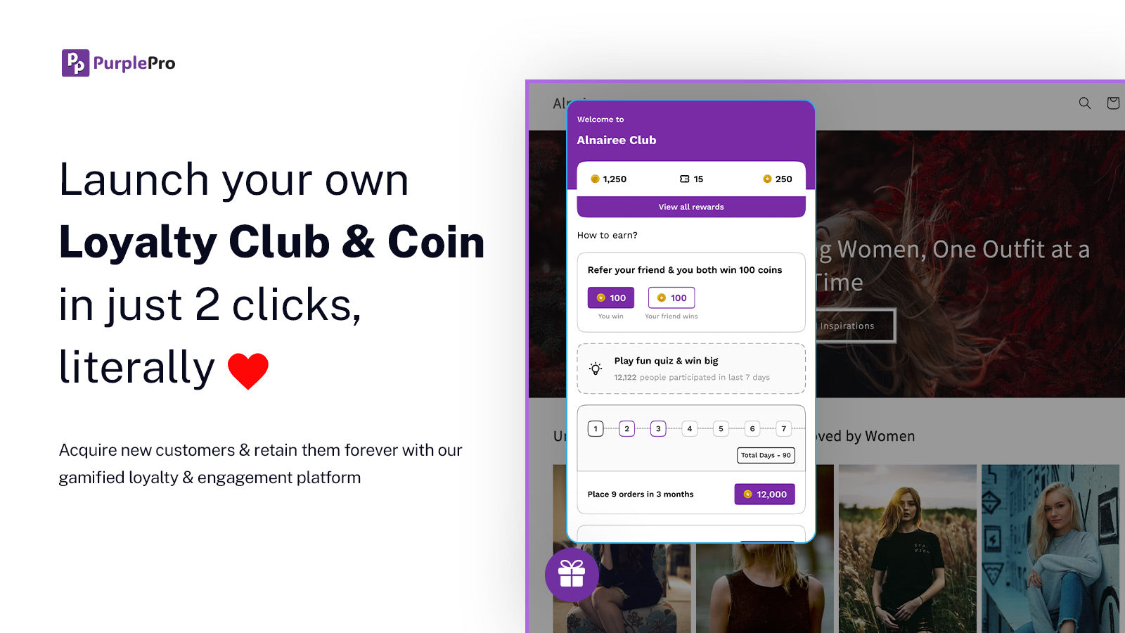 PurplePro‑Loyalty Rewards Quiz Screenshot