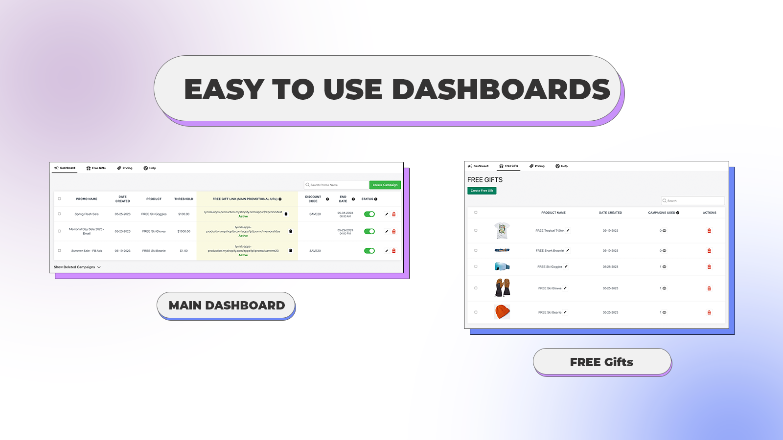 User-friendly dashboard: Easily manage app settings