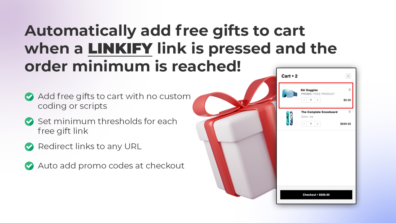 Gratis gaver med LINKIFY brugerdefinerede links