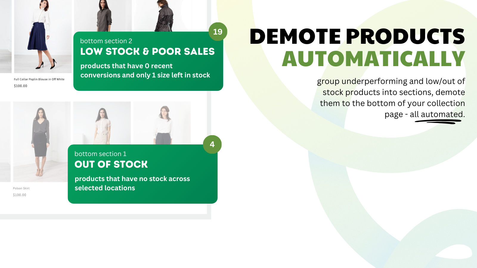 Rétrograder les produits en rupture de stock et sous-performants