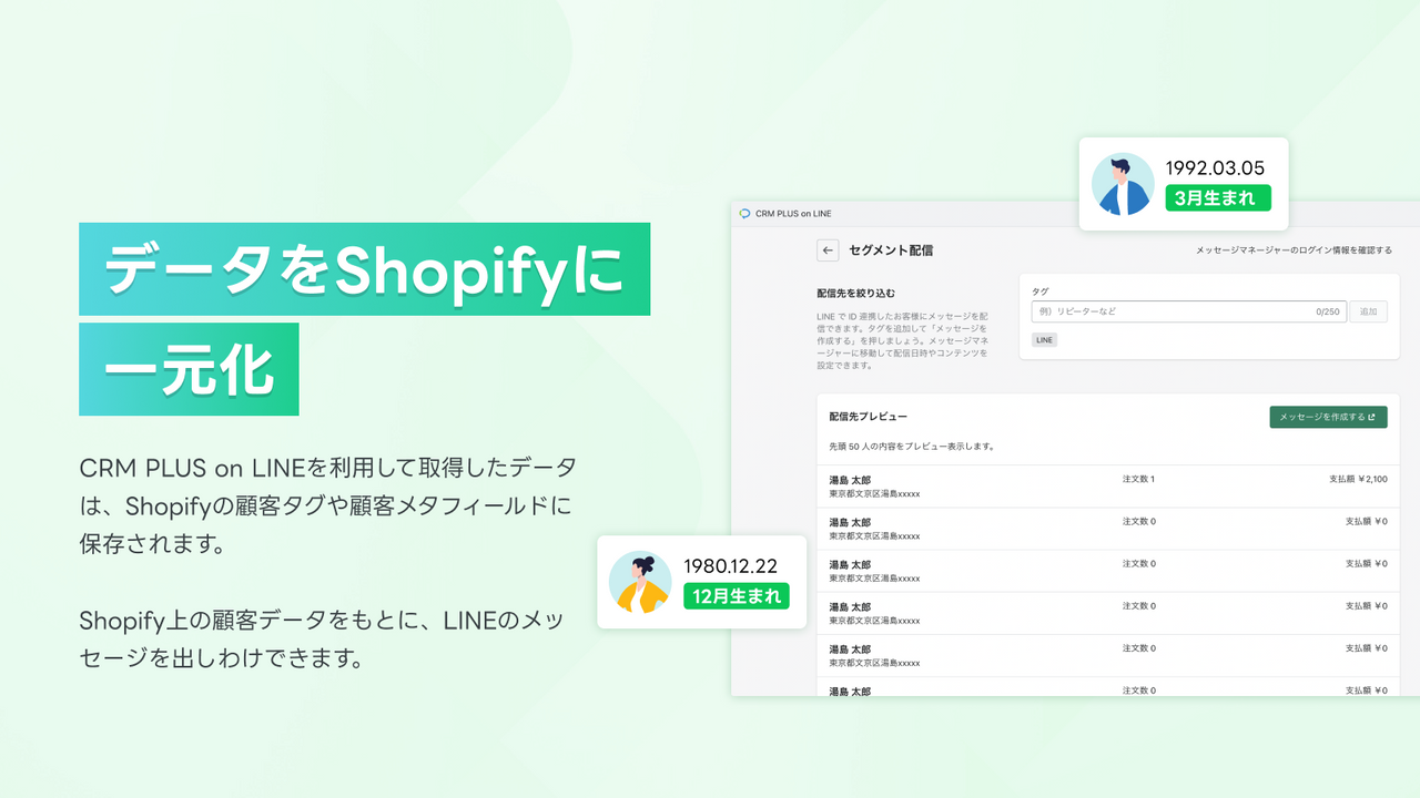 データをShopifyに一元化