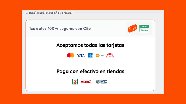 Ofrece pagos con tarjetas débito, crédito y efectivo