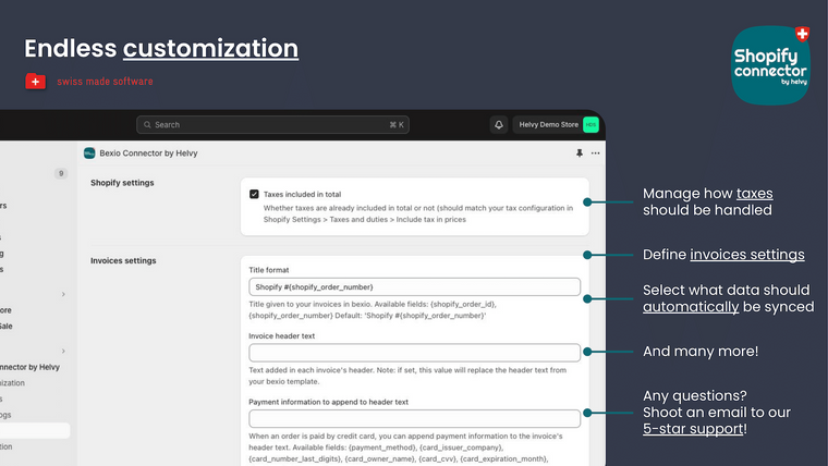 Bexio Connector by Helvy Screenshot