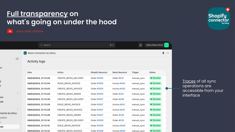 Bexio Connector by Helvy Screenshot